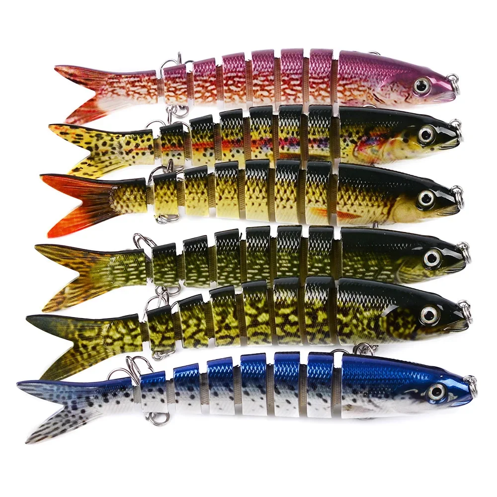 Fishing Lures Multi Jointed Swimbait Lifelike Hard Bait 135mm 19g 8 Sections Topwater Wobblers Lure For Pike Perch Bass