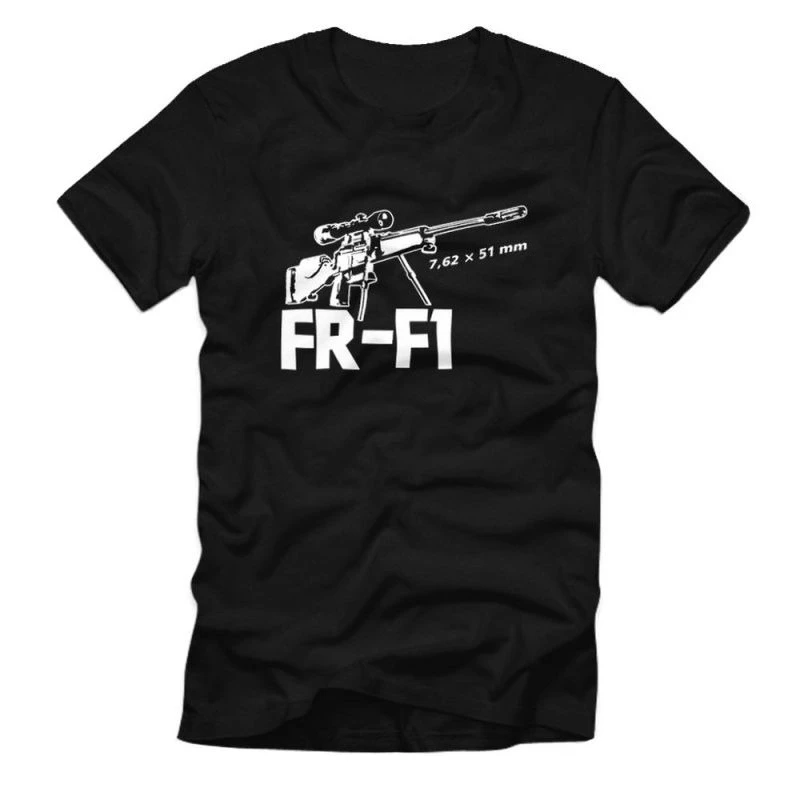 

FR-F1 Sniper Rifle France 7.62x51mm F1 T-Shirt Short Sleeve Casual 100% Cotton Shirt