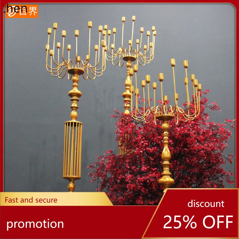 

HXL Wedding Props Iron Floor Candle Holder Halloween Decorative Ornament