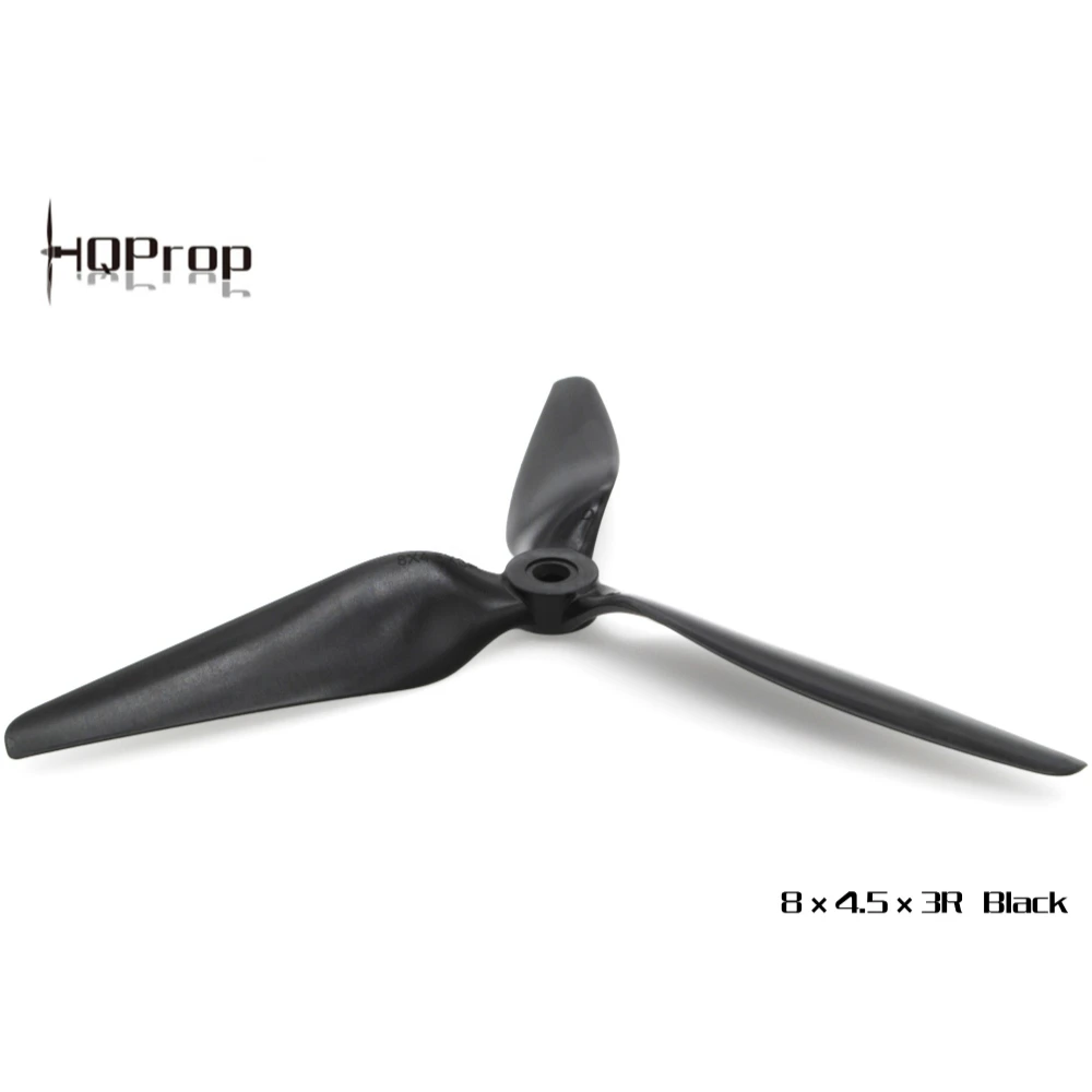 HQProp 8x4.5x3 8045 8x4x3 8inch CW CCW  For RC FPV Freestyle Drone 3 blade/tri-blade Black-Glass Fiber Reinforced Nylon Propelle