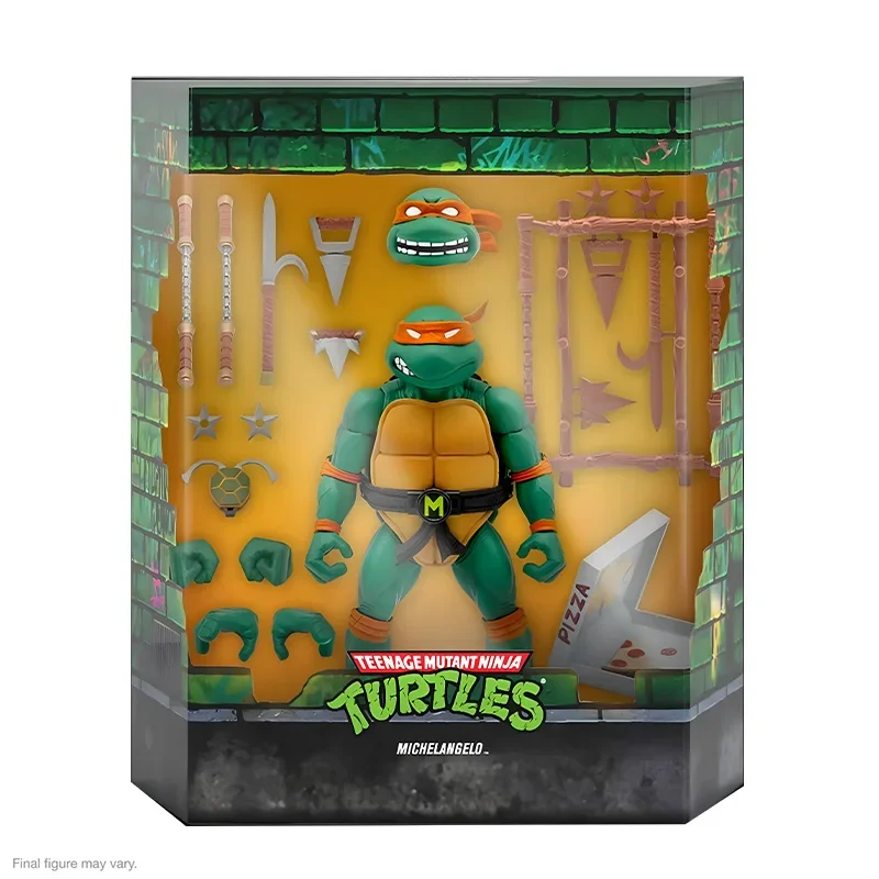 Super7 Teenage Mutant Ninja Turtles Ultimate Wave 1 Raphael, Leonardo, Donatello, Michelangelo Articulated Action Figures Toys