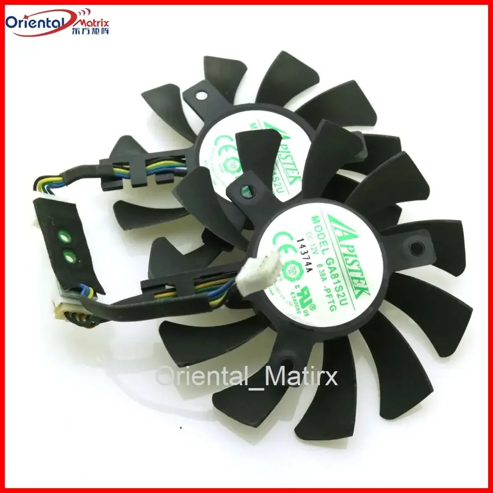 GA81S2U GA81O2U 12V 0.38A 75mm 40*40*40mm 4Pin GPU Fan For ZOTAC GeForce GTX970 4GB Graphics Card Fan