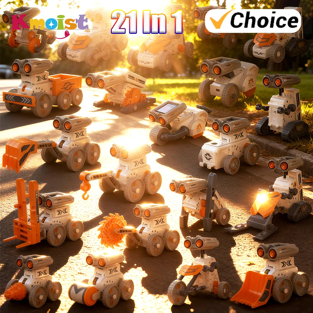 Solar Robot 21 in 1 DIY Building Kit Kid Educational Science Engineering Toy Technological Robot Learning Solar Power Toys Gifts