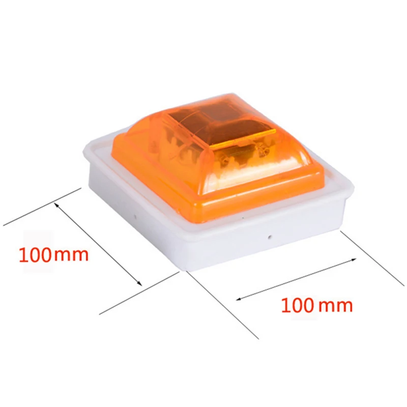 LED Solar Strobe Warning Lamp Solar Night Driving Traffic Safety Caution Light Waterproof Car Emergency Flashing Light