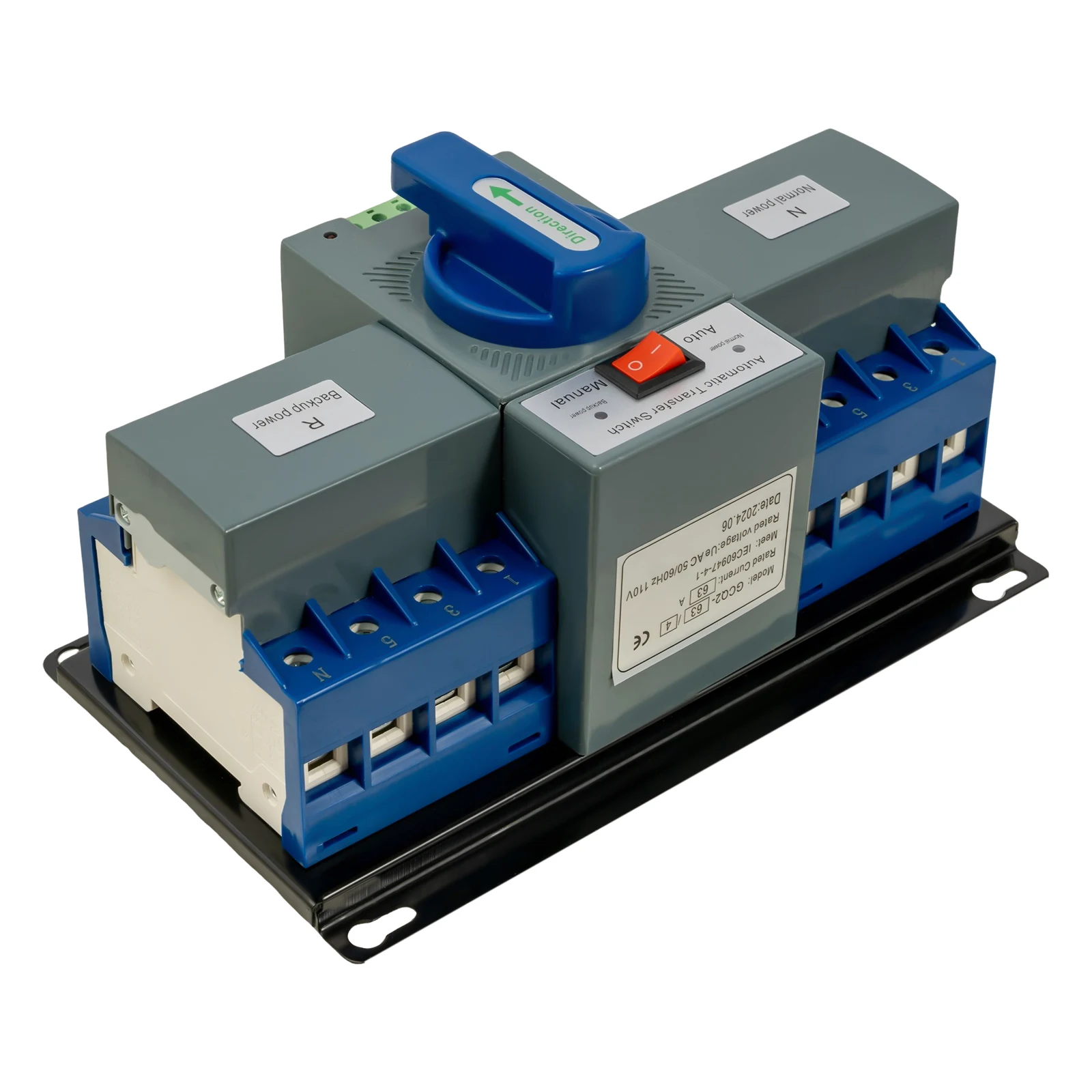 63A 4P Interruttore di trasferimento manuale automatico ATS 220V Commutatore di doppia alimentazione per generatore Home Office Alimentatore di emergenza