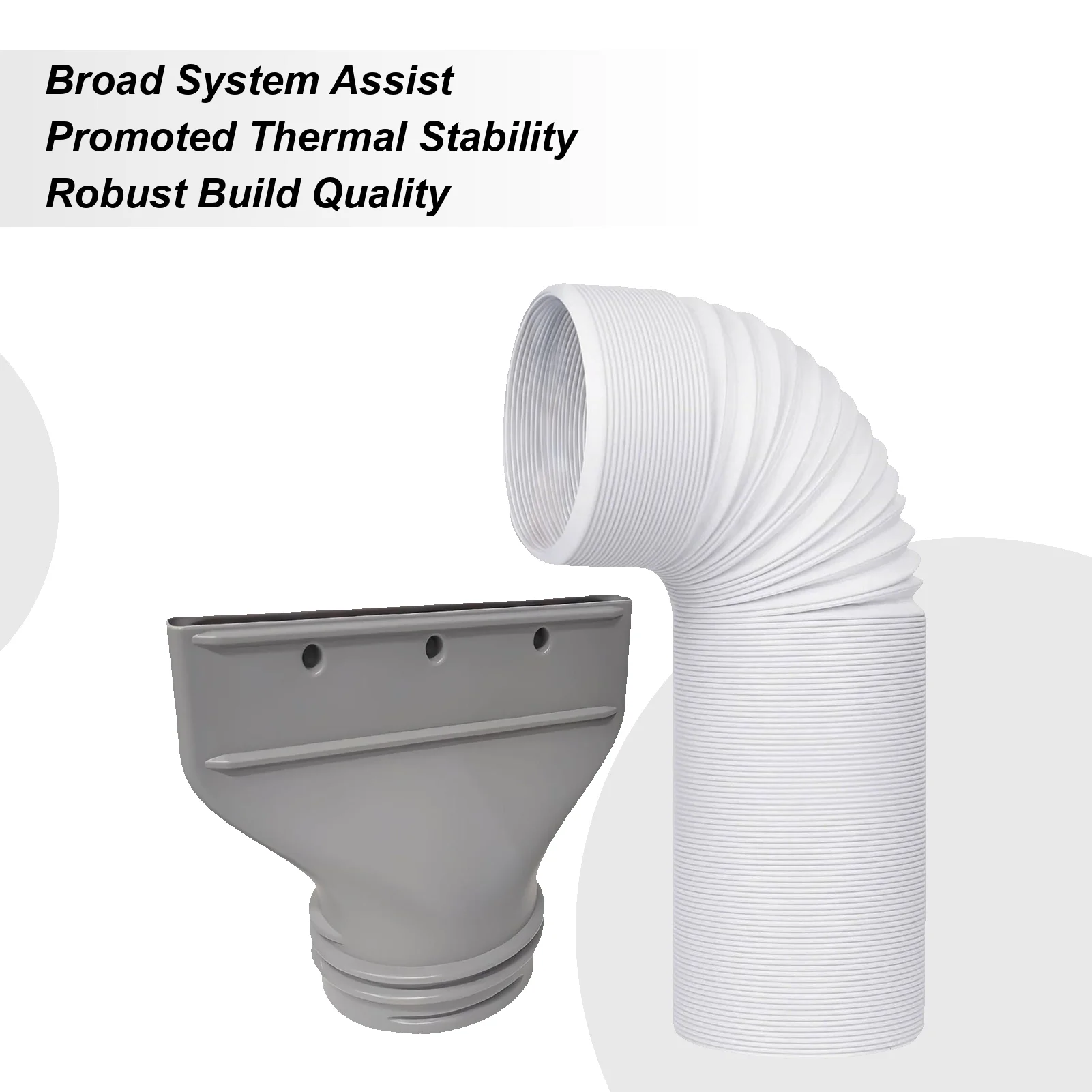 

Portable Hose Connector Exhaust Hose Adapter Fit 5.1in 5.9in Diameter Pipe Joint for Living Room Indoor Workplace Bedroom
