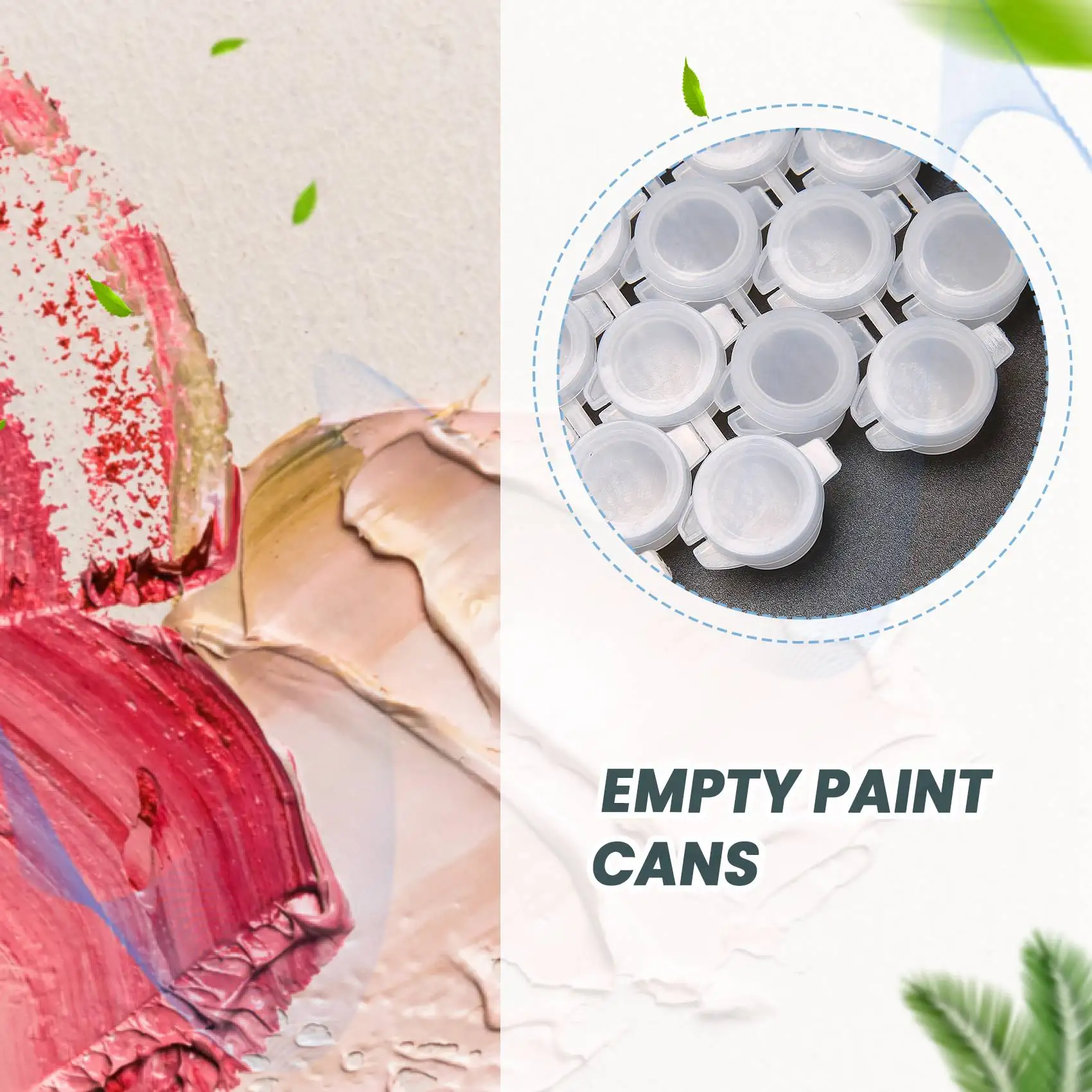 【CYBER MONDAY】30 Strips 180 Pots Paint Pots Strips 3 Ml Mini Paint Pot Empty Paint Cups Crafts Plastic Storage Containers