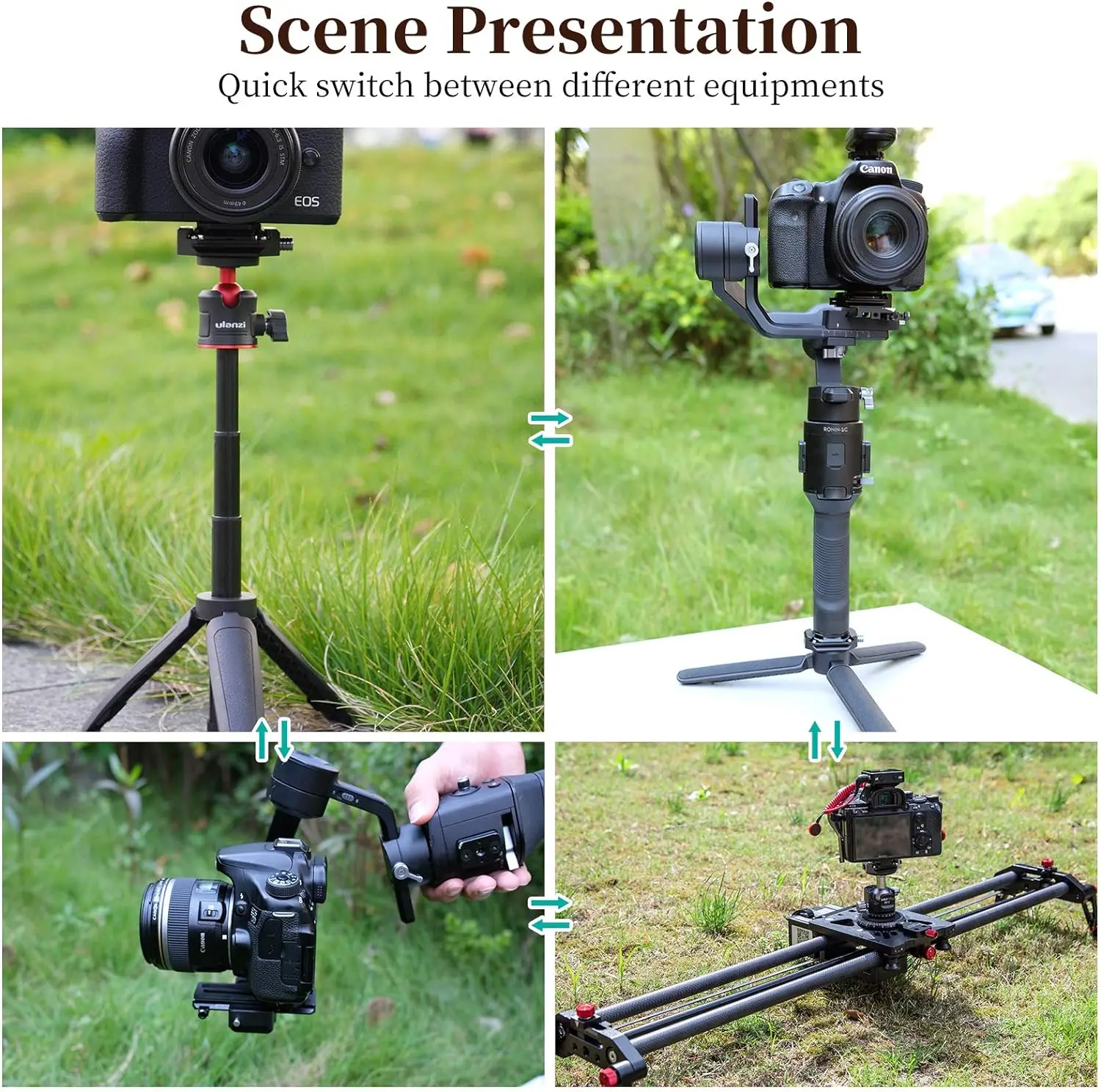 Ulanzi FALCAM F38 Quick Release Systeemplaat voor 1/4 '' en 3/8'' DSLR Camera Statief Gimbal Quick Switch oplossing Studio Kit