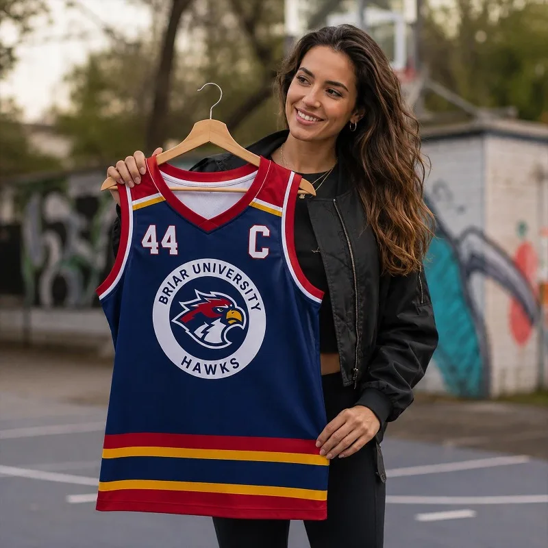 Briar University Hawks Basketball Jersey Women 44 Graham #44 Tank Top Sleeveless Shirt Casual Streetwear Unisex Sports Fans Top