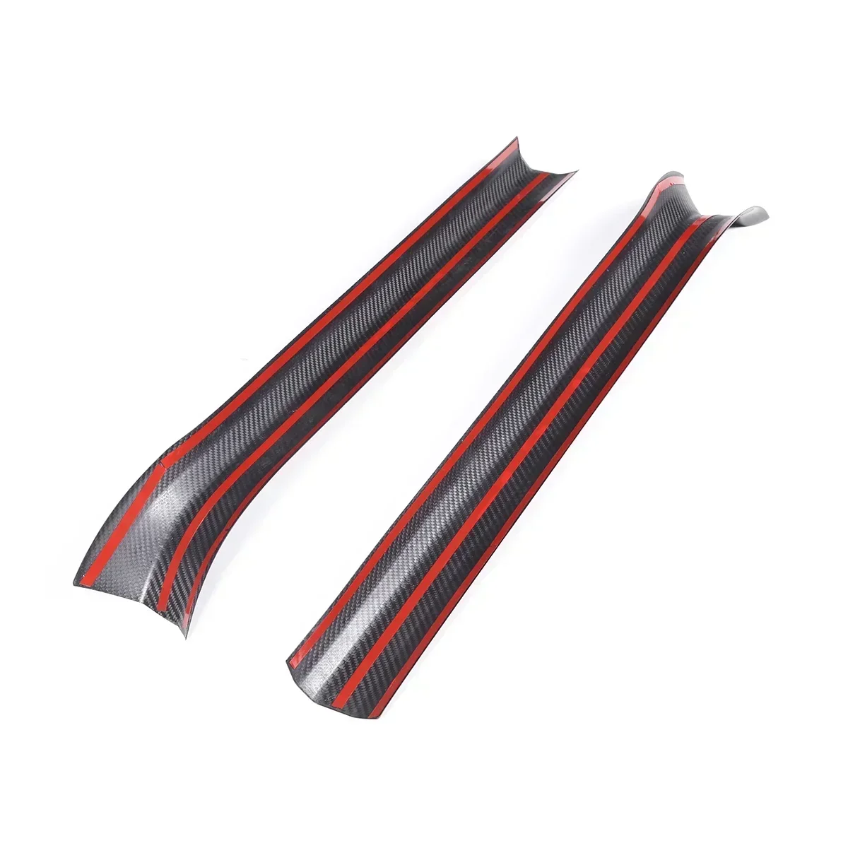 For Chevrolet Corvette C7 Real Dry Carbon Fiber 2014-2019 Styling Built-in Threshold Scratch Strip Trim Protection Accessories