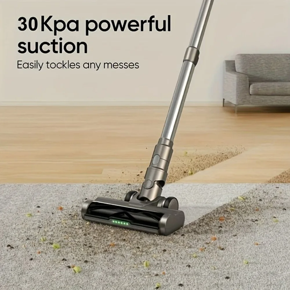 MOOSOO TD1-Mate Cordless Vacuum Cleaner 45min Runtime 420W Brushless Motor Green Light for Hardwood Floor Carpet Pet Hai