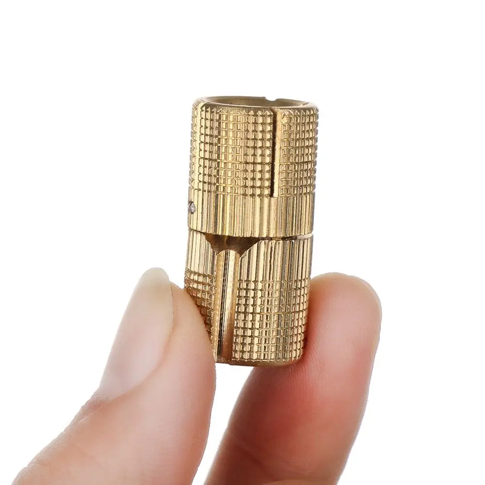 Brass Furniture Hinges 8-18mm Cylindrical  Cabinet Invisible Door Hinges for Hardware Gift Box