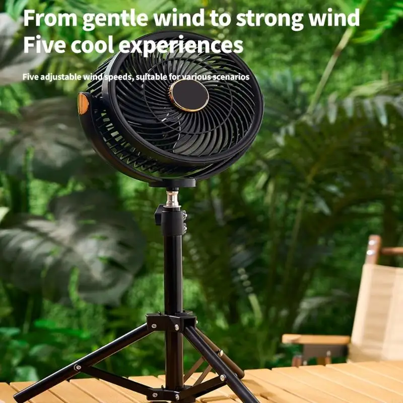 Ventilateur clip miniature M6CB Portable USB Charges à 5 vitesses d'espace réglage Sauvegarde du support Fan