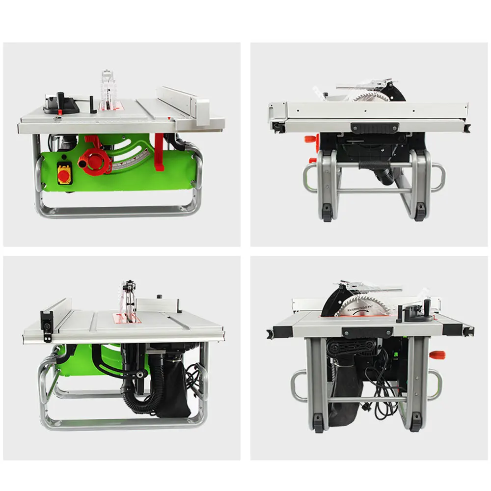 10 Inch Dustless Table Saw Multifunctional Woodworking Sliding Table Saw Electric Circular Saw Cutting Machine  