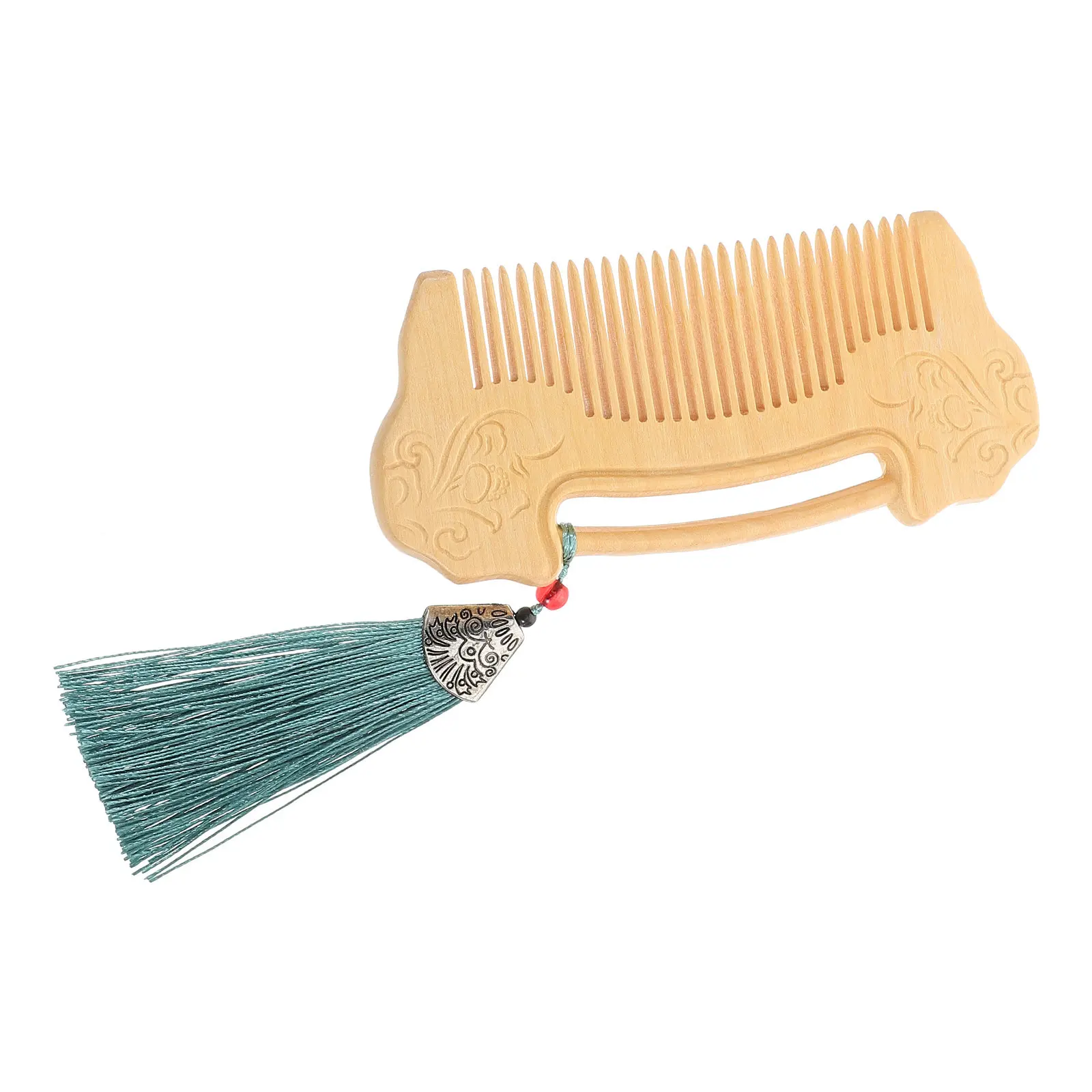 Handmade Fine Tooth Wooden Comb Boxwood Ruyi Lock Carving for Women Men Scalp Massage Hair Care Grooming Present Luxury Gift