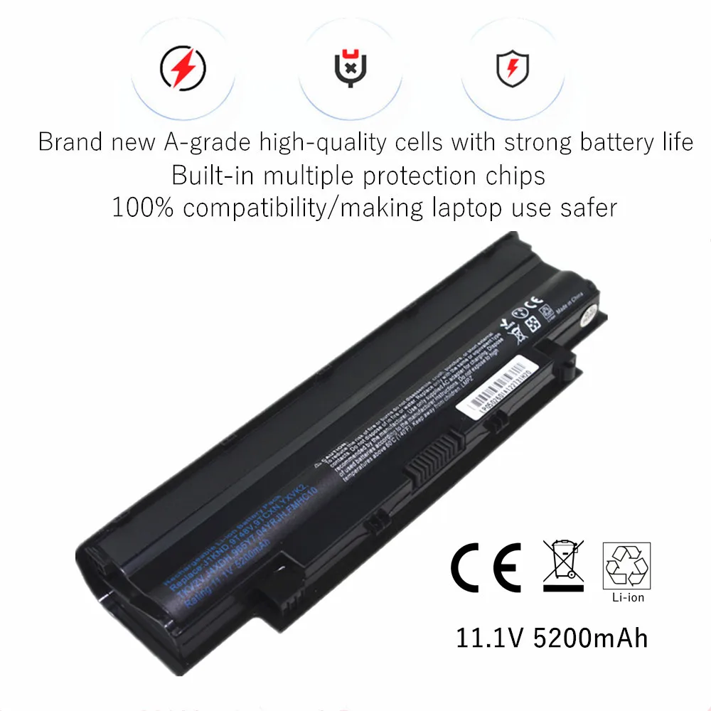 New Laptop battery For Dell Inspiron N5020 N5030 N5040 N5050 N4010 N5010 N5110 N7010 N7110 For Vostro 1450 3450 3550 3750 J1KND