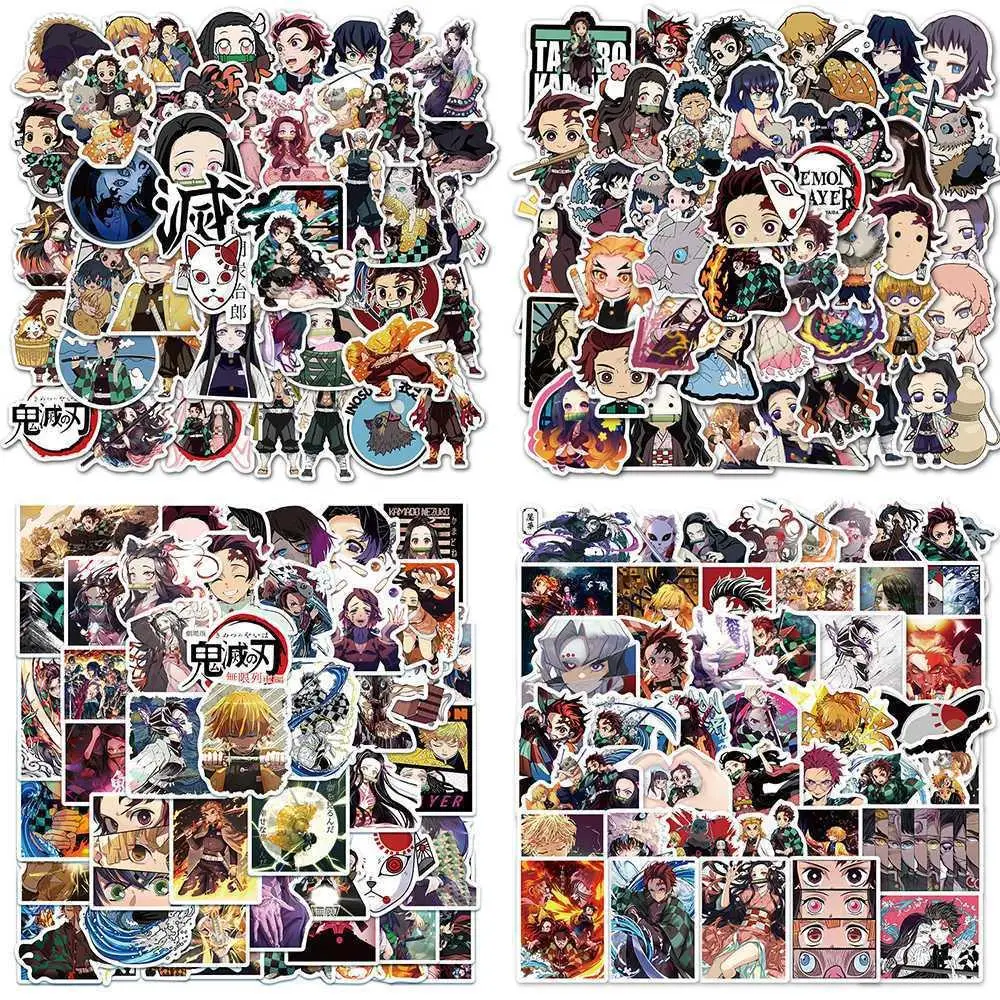 50 Cute Q-Version Demon Slayer Stickers, Waterproof Anime Stickers, Adorable Demon Slayer Stickers Featuring Tanjiro, Nezuko, Zenitsu, Suitable for Laptops, Water Bottles, Scrapbooks, Diaries, Phone Cases, Can Be Used as Party Favors, and Are Ideal as Gifts