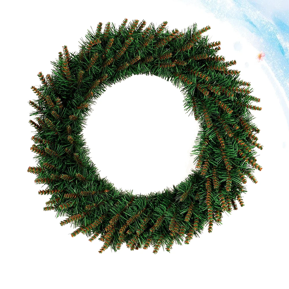 

30Cm Led Pine Wreath Christmas Decor Pvc Garland Holiday Wall Door Window Xmas Lifelike Reusable Quality Material