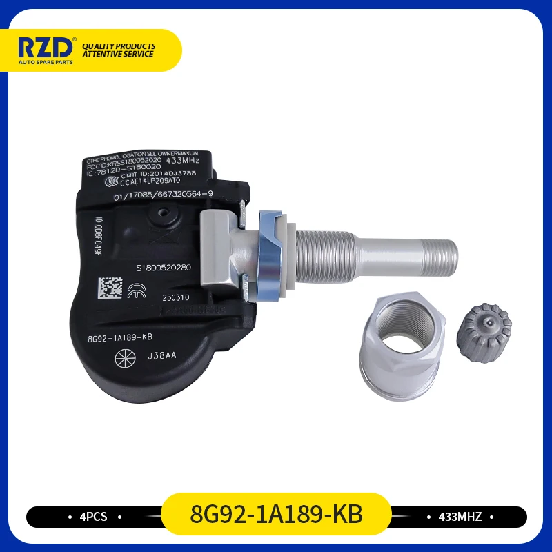 8G92-1A189-KB نظام مراقبة ضغط الإطارات لفورد جالاكسي (WA6) 1.6 1.8 2.0 S-MAX (CJ/WA6) 433MHz TPMS الاستشعار 8G921A189KB