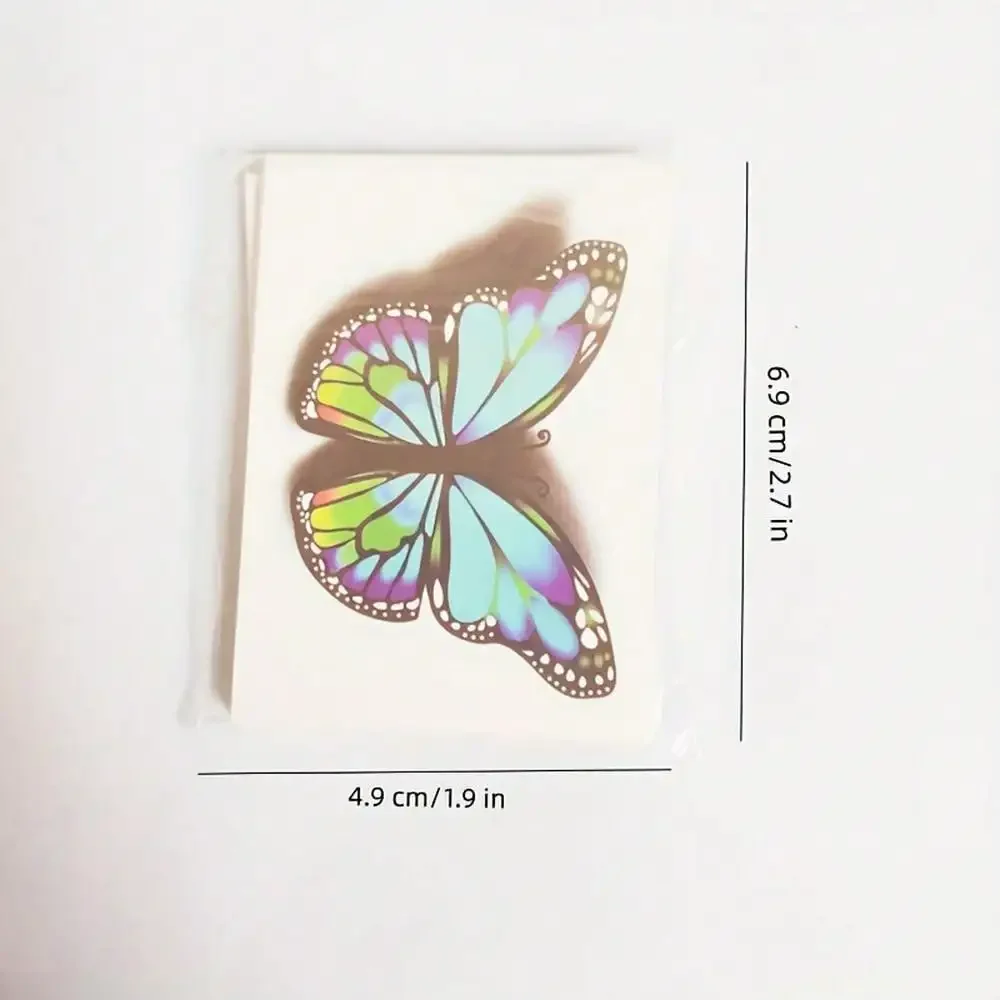 20 Sheets Of Colorful Butterfly Tattoo Stickers - Waterproof & Long Lasting Temporary Tattoos For Women, Daily Party Vocation Body Art Decorations view 5