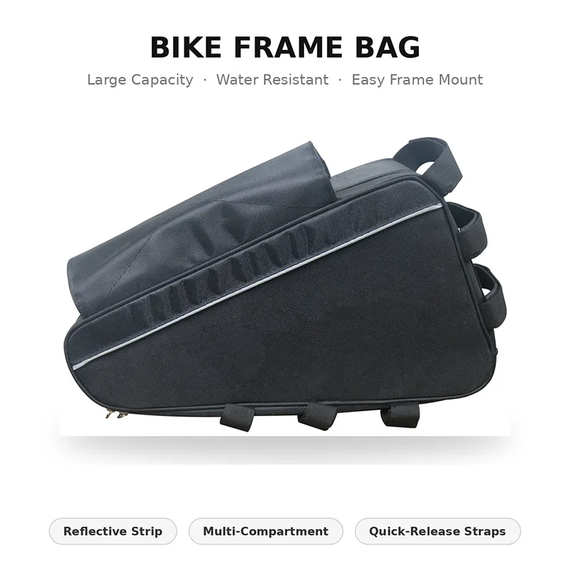 Oxford Waterproof Triangle Ebike Lithium Battery Bag Dustproof Case for E‑Bike DIY Mod T‑Port Anderson XT60 XT90 3‑Pin Plugs