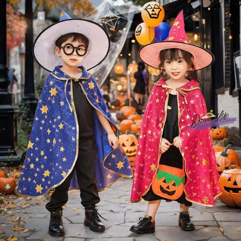 

Halloween Children's Costume Boy's Nursery Performance Material Little Girl Dressing Baby Cloak Robe Clothes