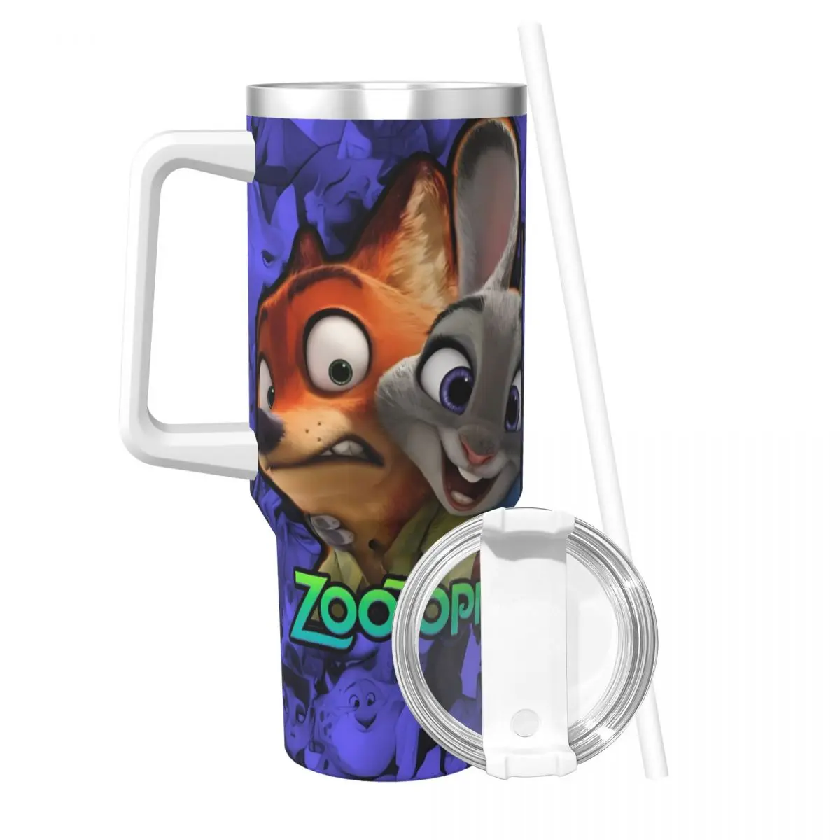 Zootopia Judy And Nick Tumbler Cold Drink Water Bottle Keep Heat Stainless Steel Thermal Cups Custom Driving Mugs Cup