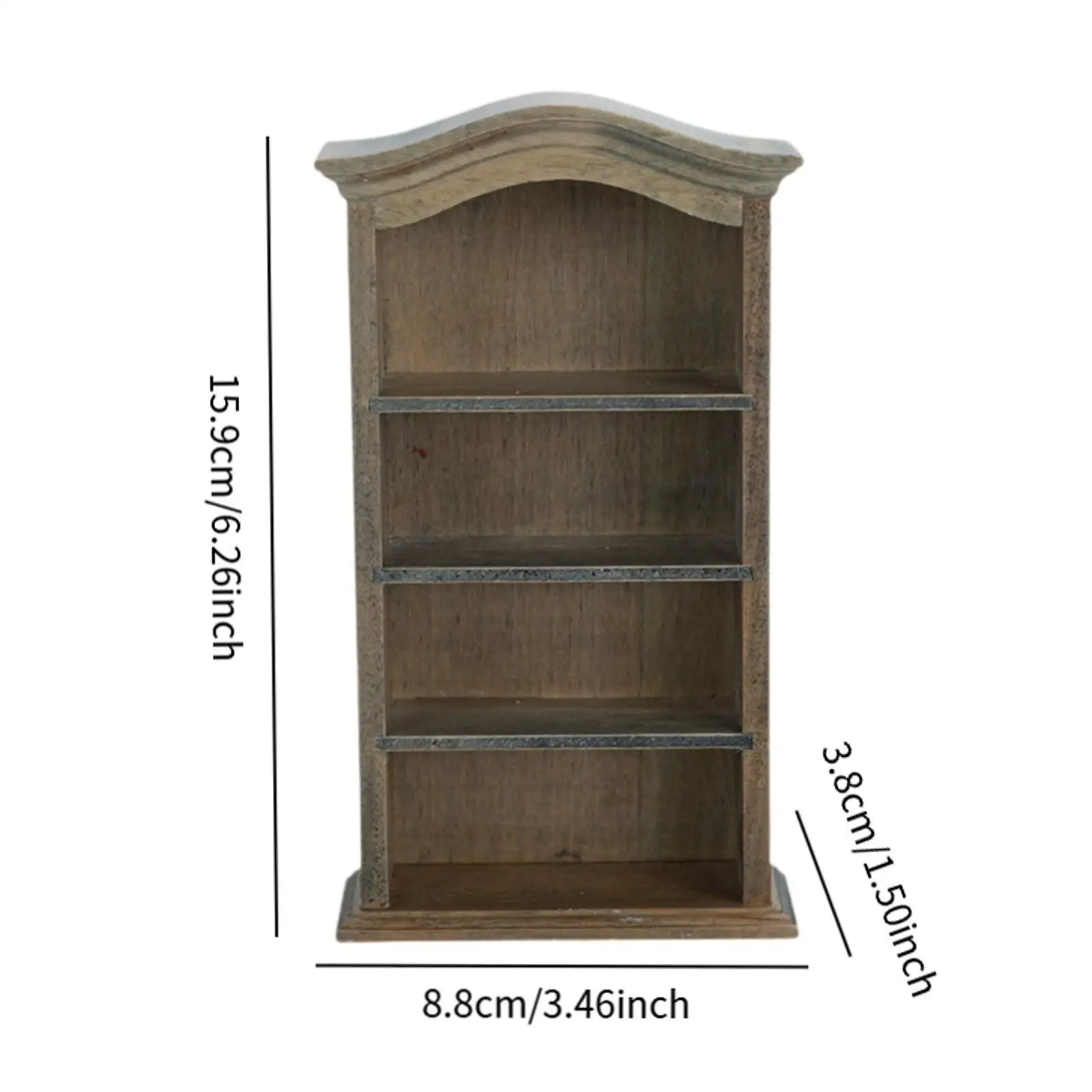 خزانة كتب مصغرة لبيت الدمى ملحق لبيت الدمى للمناظر الطبيعية المصغرة بمقياس 1:12 1:6 أثاث بيت الدمى مصنوع يدويًا