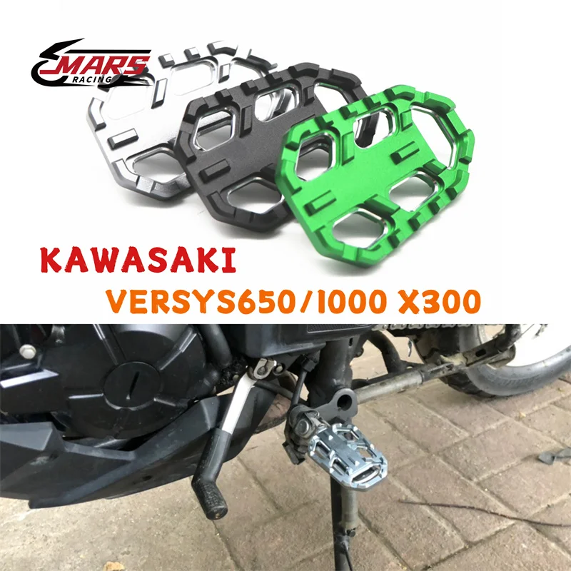 

Fits For KAWASAKI VERSYS650/1000 X300 2017 2018 2019 Motorcycle Footrest Pedal Enlarger Footpad Extension Footpeg
