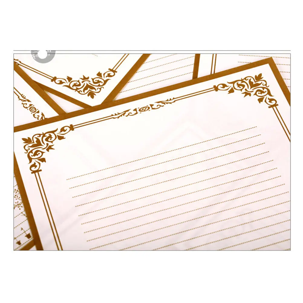 8Pcs Letter Writing Paper Set Vintage Kraft Stationery with 2 Elegant Patterns 4 of Each for Notes Letters Journaling Gifts
