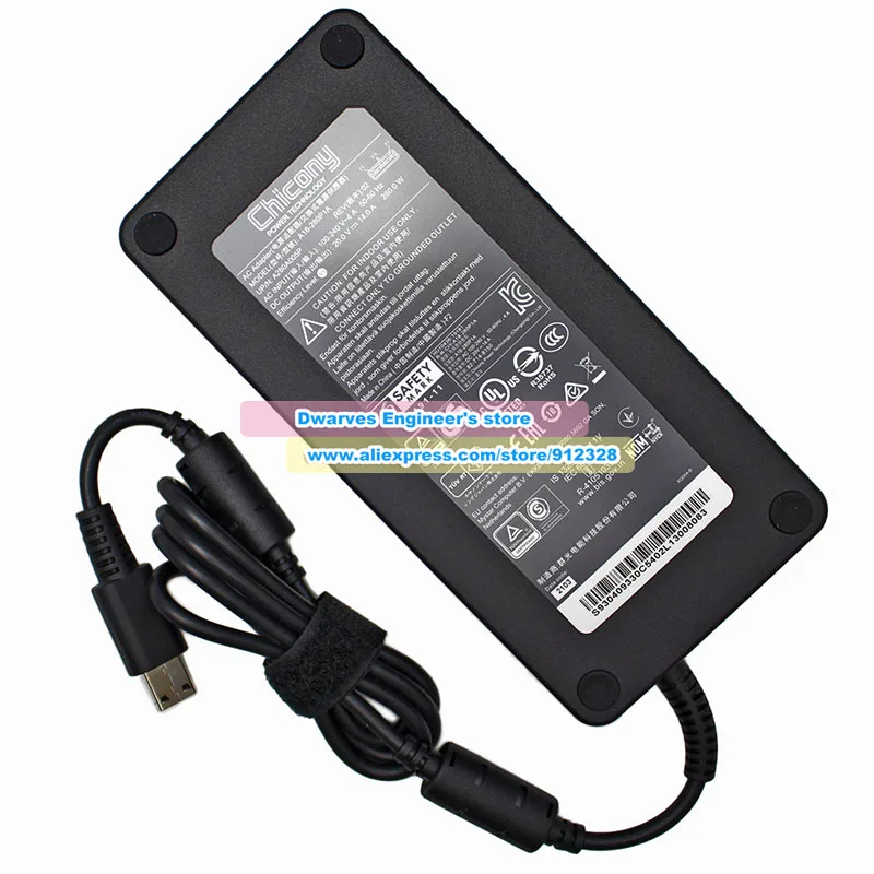 Genuine CHICONY A18-280P1A 20V 14A AC Adapter for Msi Raider GE76 GP76 GE66 CLEVO X170SMG Metabox NP70SNC XMG PRO 15 E23 BONW14