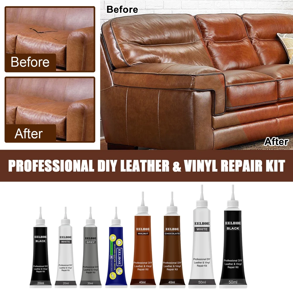 50ML-20ML Leather Repair Gel Car Home Leather Complementary Repair Refurbishing Paint Auto Seat Sofa Scratch Cracks Restoration