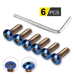 6pcs Burnt Titanium Car Steering Wheel Bolts M5x15mm M5x19mm Hex Head 304 Stainless Steel Bolts for Most Steering Wheel