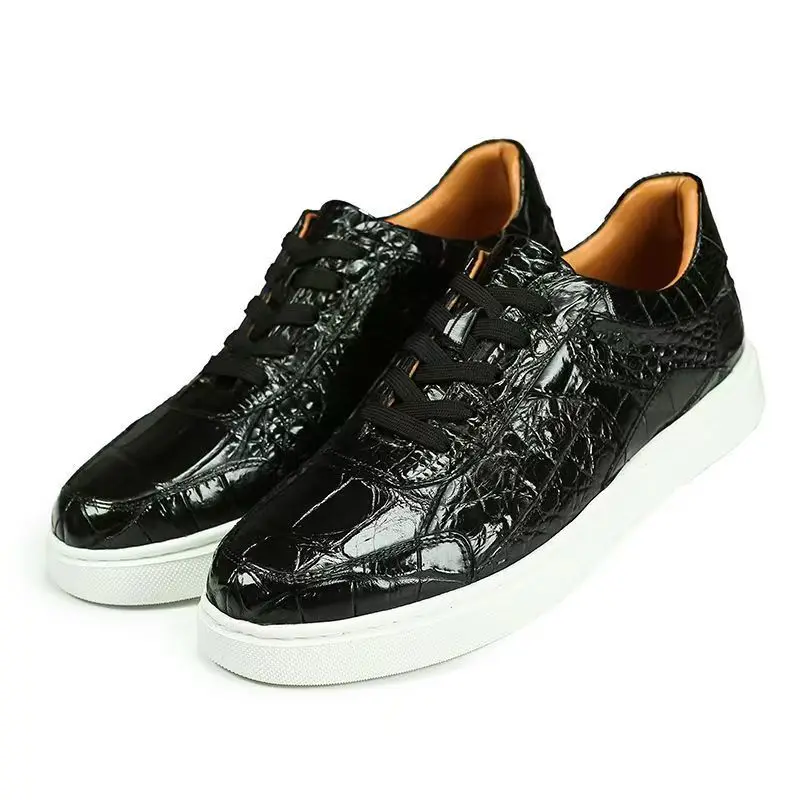 

Новое поступление 2025 года, модная повседневная обувь из крокодиловой кожи, мужские кроссовки из натуральной кожи PDD687