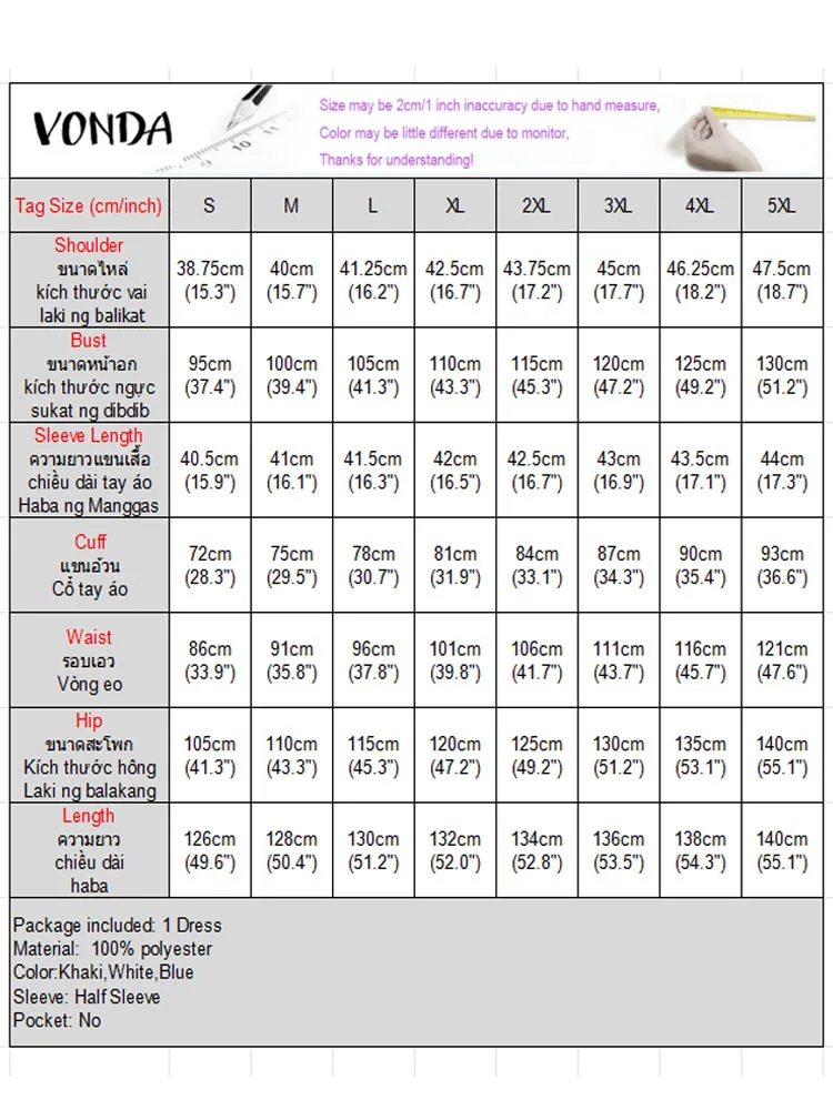 Women Plus Size Sundress Lapel 3/4 Sleeve Ruffled Elegant Maxi Long Vestidos Casual Solid Party Robe Office Dresses 5XL VONDA