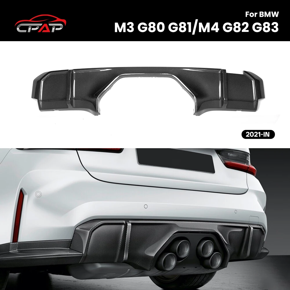 

Real Dry Carbon Fiber Rear Lip Diffuser Bumper Splitter Spoiler Lip For BMW BMW M3 G80 G81 M4 G82 G83 MP Style 2021-IN