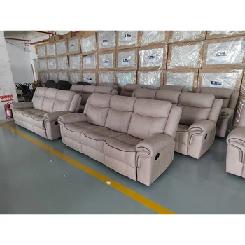 럭셔리 모던 거실 소파 세트, 콘솔 수동 리클라이너 소파 포함, 3, 2, 1 인승 소파