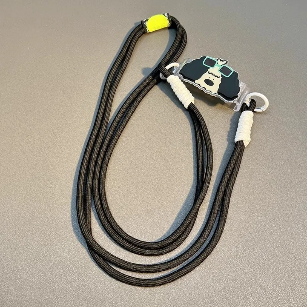 

Ремешок для телефона с изображением кошки и собаки, милый мультяшный дизайн, регулируемая цепочка для ношения через плечо, защита от потери, съемный держатель-клипса для телефона