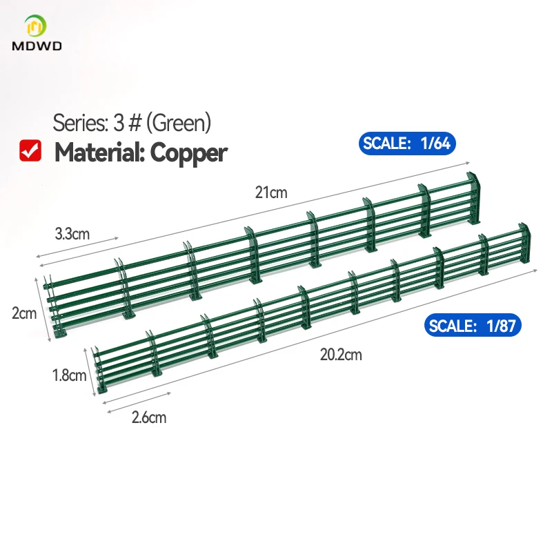 Urban Road Scene Guardrail Stereo Model HO OO Scale Accessory Realistische Straßenbarriere für Modelleisenbahn-Layouts