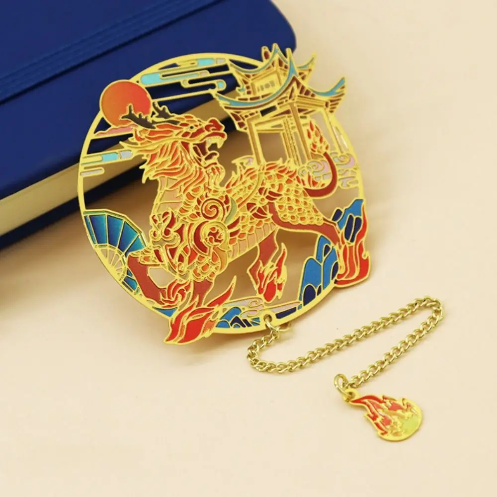 Dragon Chinese Style Bookmark Brid Flower Metal Book Clip Rabbit Book Accessory Tassel Book Page Marker Journal Diary Decoration
