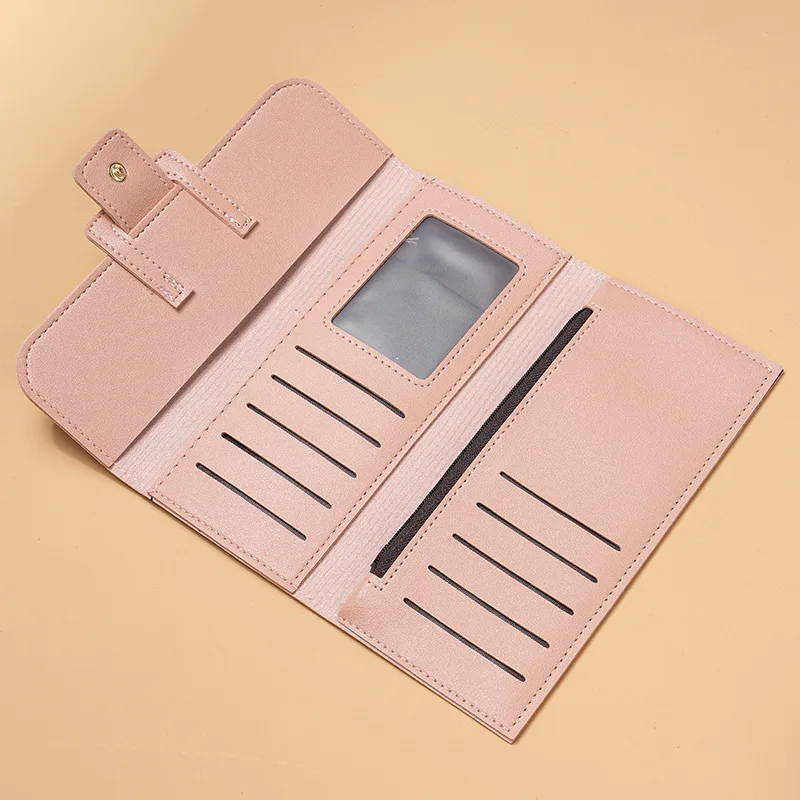 Nữ Dài Ví Ví Với Khóa Kim Loại Đơn Giản Cô Gái Ví Tiền Túi Đựng Thẻ Nữ Ví Điện Thoại Túi Cầm Tay