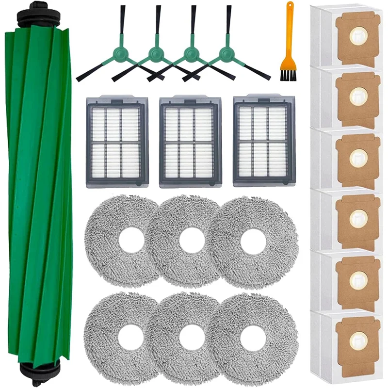 قطع غيار مكنسة الروبوت BAAM-Combo لـ Irobot Roomba Plus 505/405–1 فرشاة رئيسية، 3 مرشحات، 6 مسح، 4 فرشاة جانبية، 6 غبار با #1