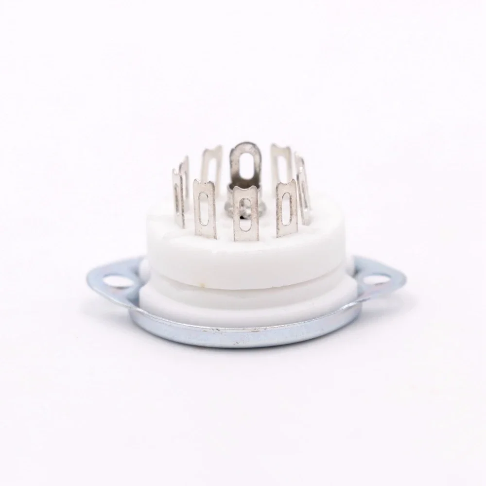 1PCS ติดที่แชสซี 9pin เซรามิคหลอดสูญญากาศฐานซ็อกเก็ตสําหรับ 12AX7 EF86 6922 EL84 6DJ8 12AU7 12AT7 Hifi Audio Guitar Tube AMP