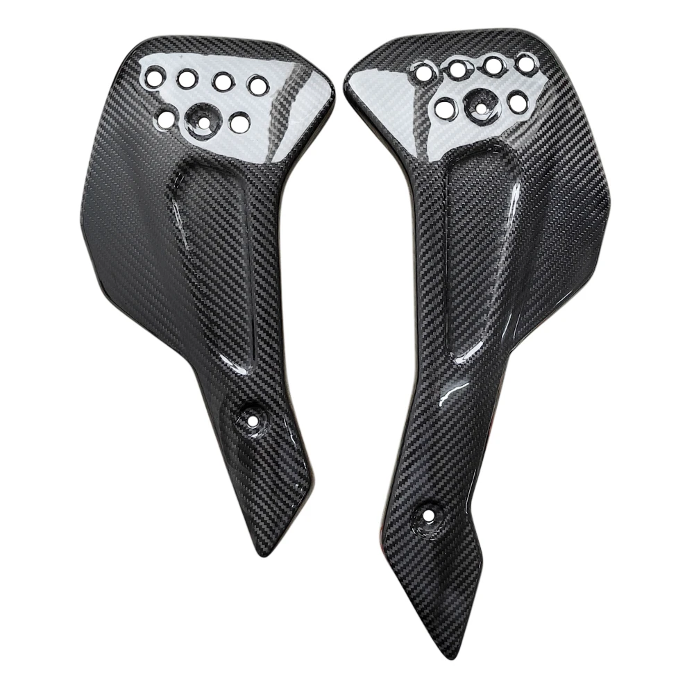 For Triumph Trident 660 Carbon Fiber Motorcycle Exhausts Parts Deflector And Side Engine Belly Protection Plates Lower Fairing