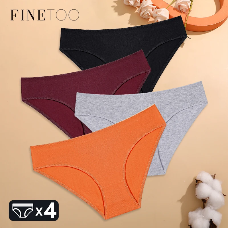 4 Stück Damen Nahtlose Baumwollslips Atmungsaktive Strickunterwäsche Sexy Hüftslips Einfarbige Lingerie Unterhosen