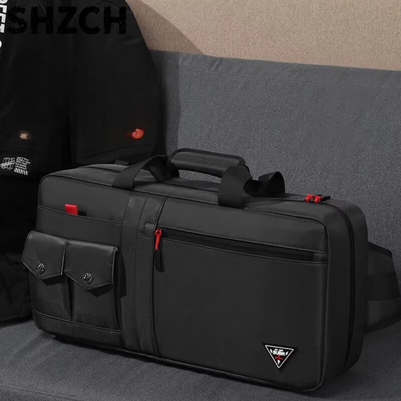 Portable Travel Gaming Sling Bag for Keyboard Storage Bag Crossbody Messenger Case with Headset Mouse E-Sports Gear Organizer