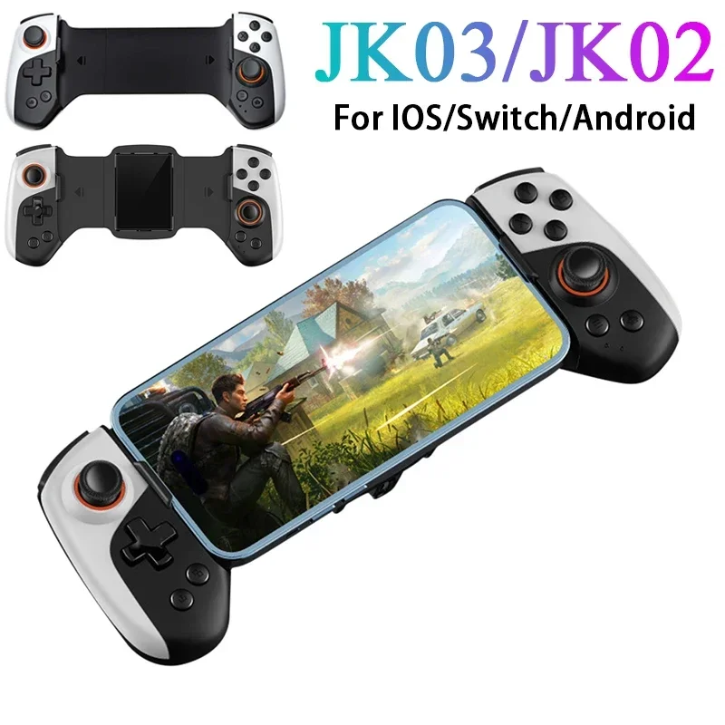 

JK03 Telescopic Gamepad Controller with Turbo/Macro Function Game Handle For IOS/Switch/Android Mobile Phone Gaming Joystic