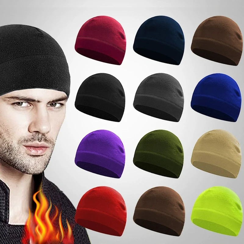 Motorcycle Winter Warm Thermal Fleece Hats Wide-Brim Fleece Skiing Motorcycle Riding Hat Windproof Outdoor Cycling Headgear Cap