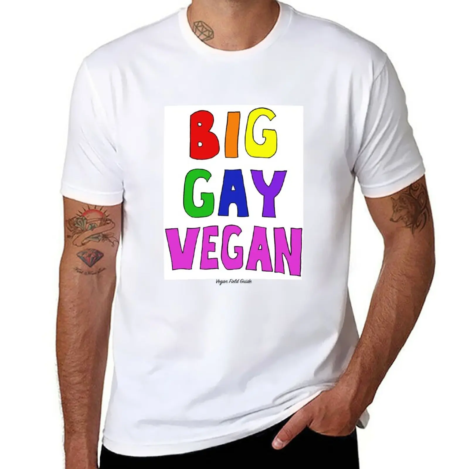 

New Big Gay Vegan T-Shirt cute tops oversized t shirts mens workout shirts