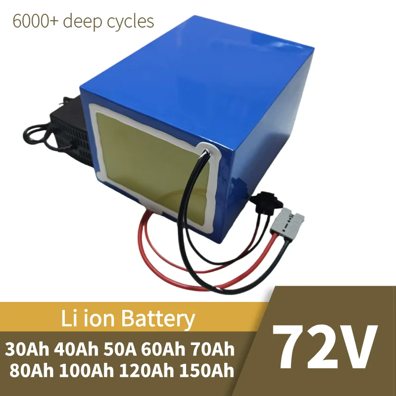 

72v 40Ah 50Ah 60Ah 70Ah 80Ah 100Ah lithium ion battery with bluetooth BMS for 5000W scooter Motorcycle Forklift Crane truck